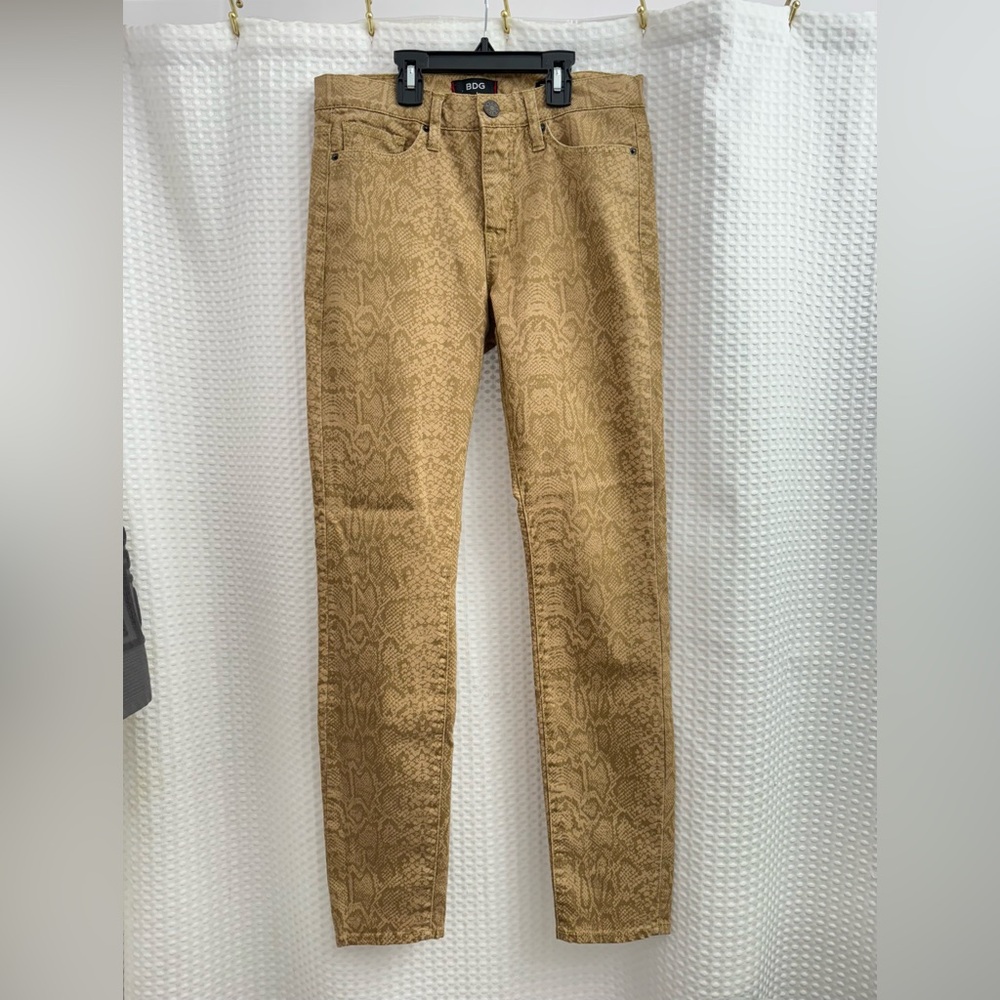 BDG tan snake jeans